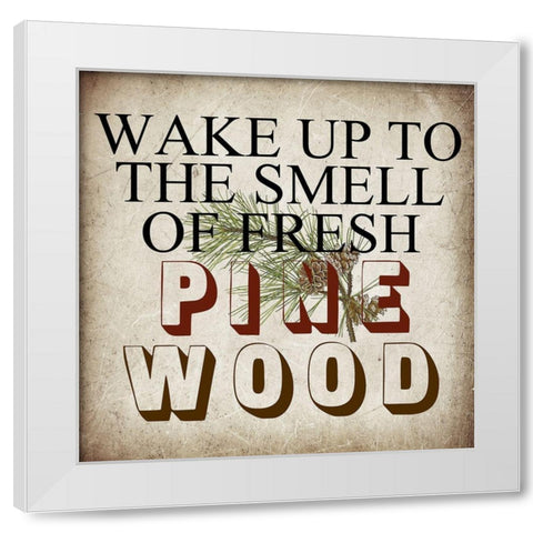 Pine Wood White Modern Wood Framed Art Print by Lewis, Sheldon