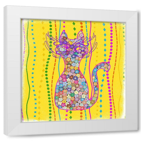 Mardi Gras Style White Modern Wood Framed Art Print by Lewis, Sheldon