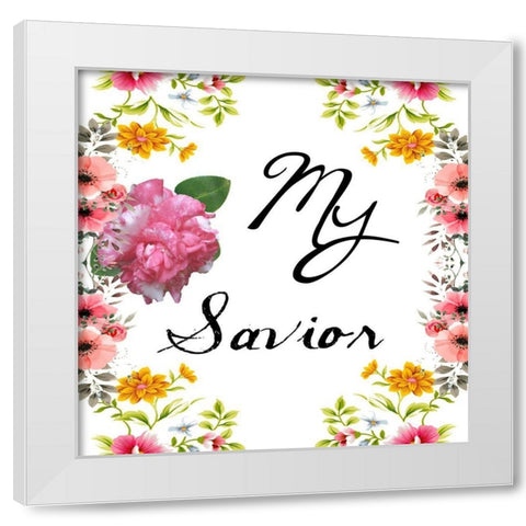 Savior White Modern Wood Framed Art Print by Lewis, Sheldon