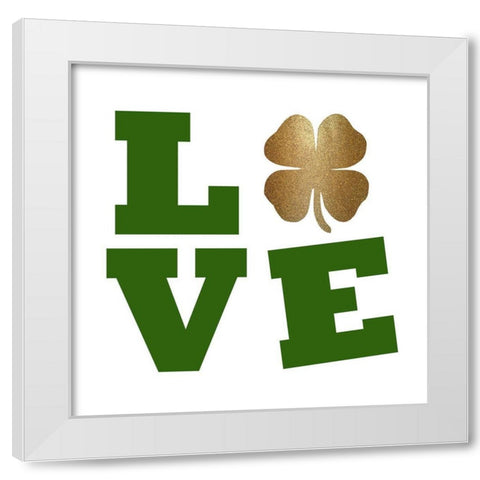 Love White Modern Wood Framed Art Print by Lewis, Sheldon