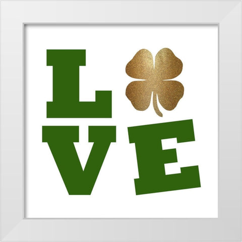 Love White Modern Wood Framed Art Print by Lewis, Sheldon