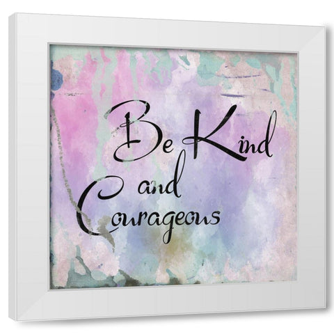 Be Kind White Modern Wood Framed Art Print by Lewis, Sheldon