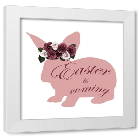 Easter Is Coming White Modern Wood Framed Art Print by Lewis, Sheldon