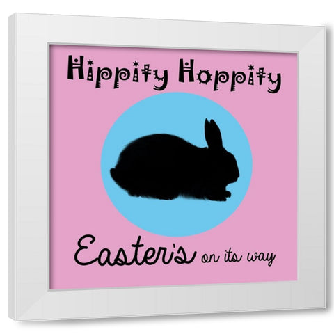 Easter Bunny 2 White Modern Wood Framed Art Print by Lewis, Sheldon