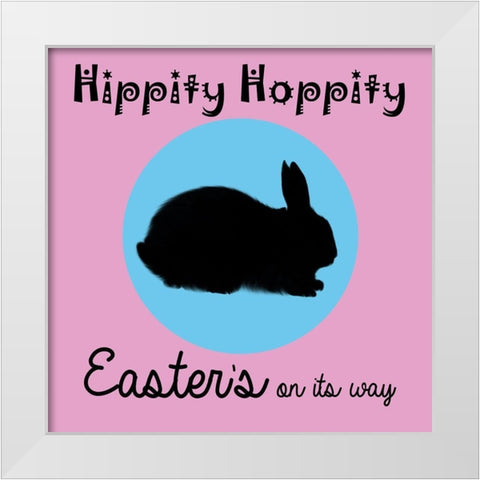 Easter Bunny 2 White Modern Wood Framed Art Print by Lewis, Sheldon