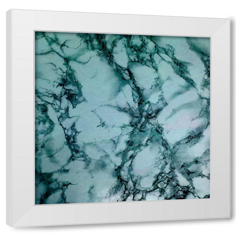 Green Elements White Modern Wood Framed Art Print by Lewis, Sheldon