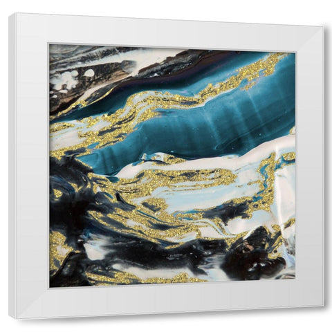 Striking Smears 1 White Modern Wood Framed Art Print by Lewis, Sheldon