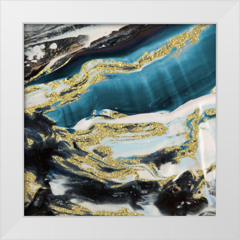 Striking Smears 1 White Modern Wood Framed Art Print by Lewis, Sheldon