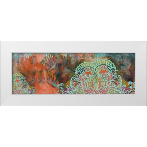 Paisley White Modern Wood Framed Art Print by Butcher, Sarah