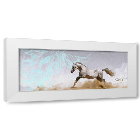 Free Rein 2 White Modern Wood Framed Art Print by Butcher, Sarah