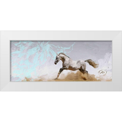 Free Rein 2 White Modern Wood Framed Art Print by Butcher, Sarah