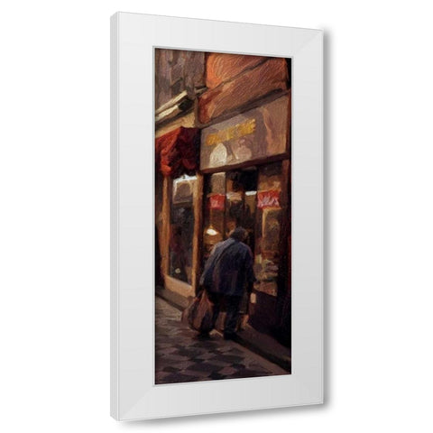 Alley Shop 1 White Modern Wood Framed Art Print by Butcher, Sarah