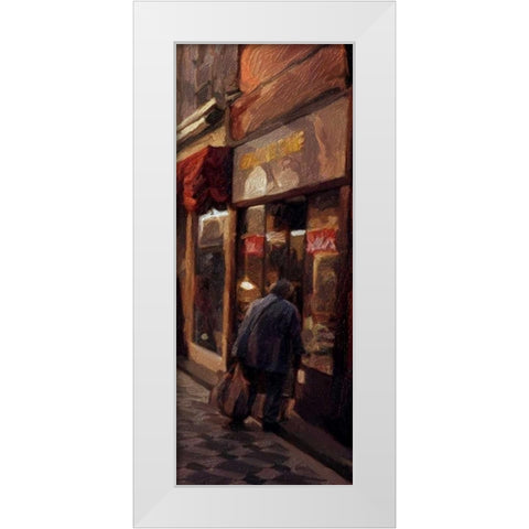 Alley Shop 1 White Modern Wood Framed Art Print by Butcher, Sarah