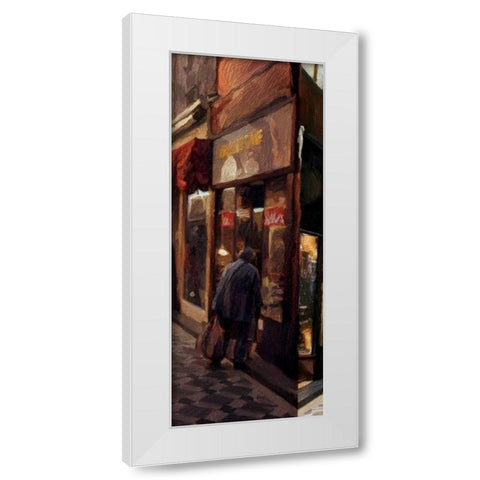 Alley Shop 2 White Modern Wood Framed Art Print by Butcher, Sarah