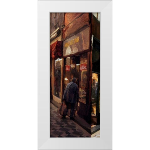 Alley Shop 2 White Modern Wood Framed Art Print by Butcher, Sarah