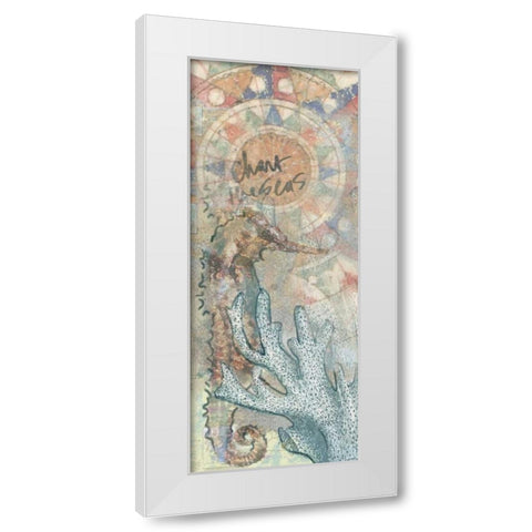 Chart The Seas White Modern Wood Framed Art Print by Butcher, Sarah