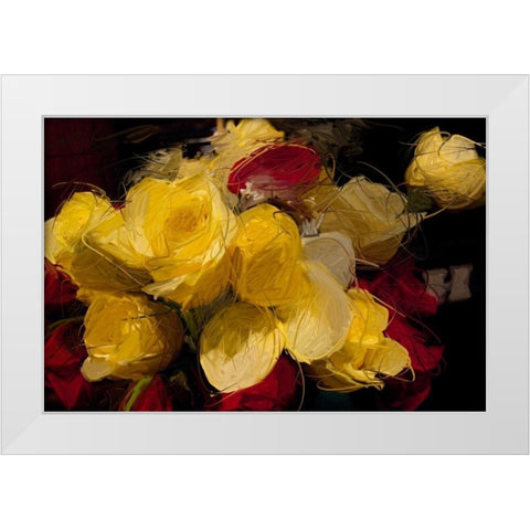 Roses 4 White Modern Wood Framed Art Print by Butcher, Sarah