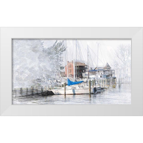 St Michaels White Modern Wood Framed Art Print by Butcher, Sarah