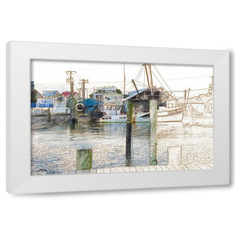 West Marine White Modern Wood Framed Art Print by Butcher, Sarah