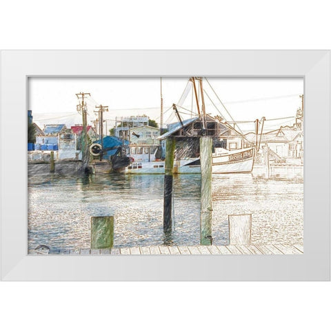 West Marine White Modern Wood Framed Art Print by Butcher, Sarah