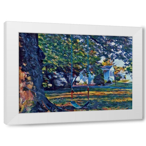 Empty Swing White Modern Wood Framed Art Print by Butcher, Sarah