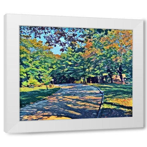 Shady View White Modern Wood Framed Art Print by Butcher, Sarah
