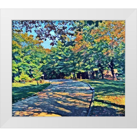 Shady View White Modern Wood Framed Art Print by Butcher, Sarah