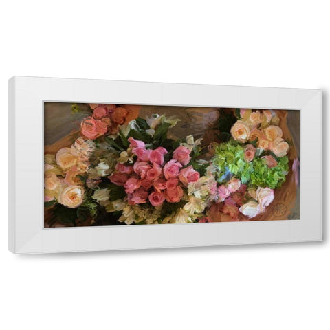 Roses Upon Roses White Modern Wood Framed Art Print by Butcher, Sarah