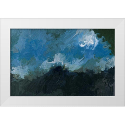 Waves White Modern Wood Framed Art Print by Butcher, Sarah