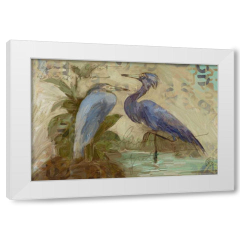 Egret Pair 2 White Modern Wood Framed Art Print by Butcher, Sarah