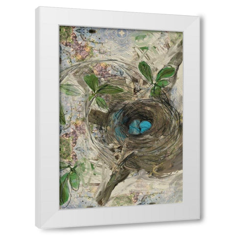 The Nest White Modern Wood Framed Art Print by Butcher, Sarah