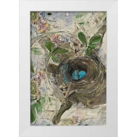 The Nest White Modern Wood Framed Art Print by Butcher, Sarah