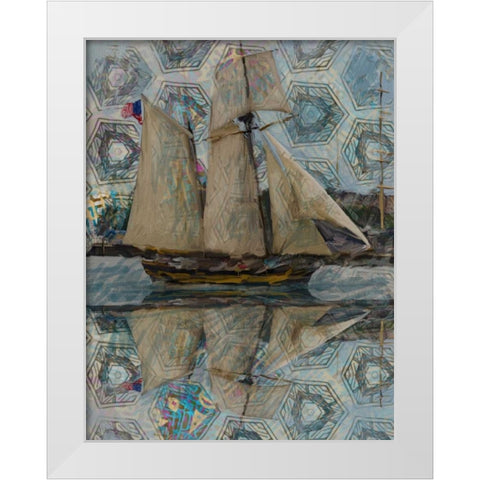 Sailboat White Modern Wood Framed Art Print by Butcher, Sarah