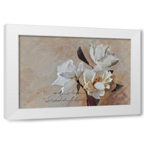 Magnolia Grandi Flora Lighter White Modern Wood Framed Art Print by Butcher, Sarah
