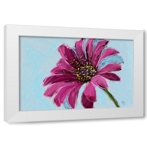 Daisy Crazy White Modern Wood Framed Art Print by Butcher, Sarah