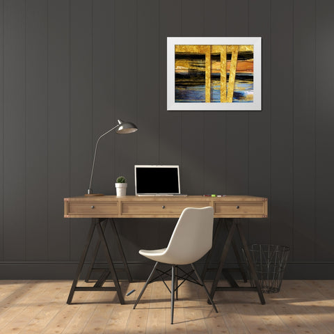 The Way White Modern Wood Framed Art Print by Nadine G.