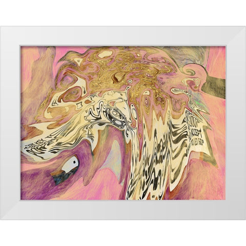 Let It Go White Modern Wood Framed Art Print by Butcher, Sarah