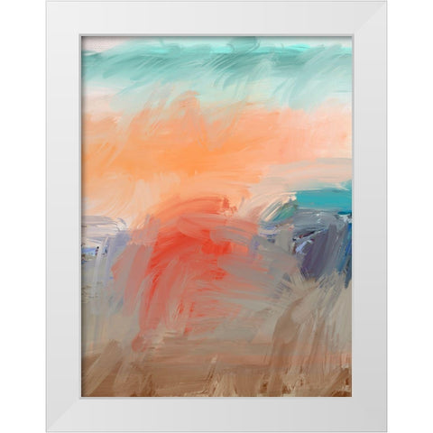 Village in the Distance White Modern Wood Framed Art Print by Butcher, Sarah