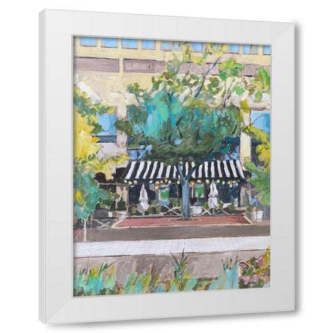 City Cafe White Modern Wood Framed Art Print by Butcher, Sarah