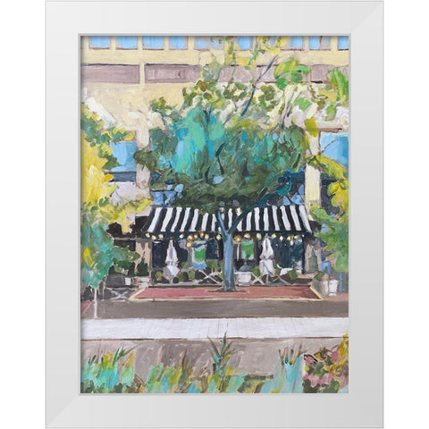 City Cafe White Modern Wood Framed Art Print by Butcher, Sarah