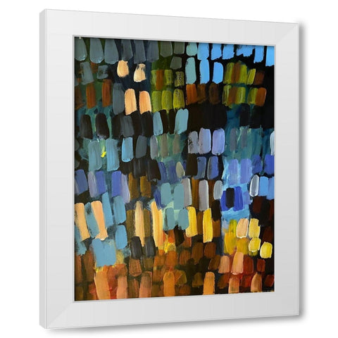 Color Strokes White Modern Wood Framed Art Print by Butcher, Sarah