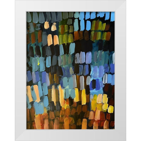 Color Strokes White Modern Wood Framed Art Print by Butcher, Sarah