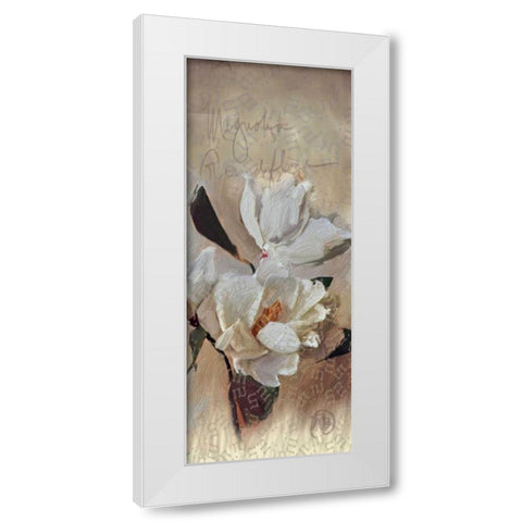 Magnolia White Modern Wood Framed Art Print by Butcher, Sarah