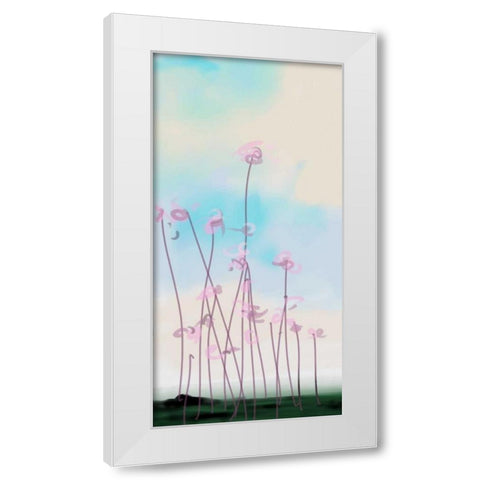 Mellow Meadow 1 White Modern Wood Framed Art Print by Butcher, Sarah