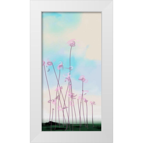 Mellow Meadow 1 White Modern Wood Framed Art Print by Butcher, Sarah
