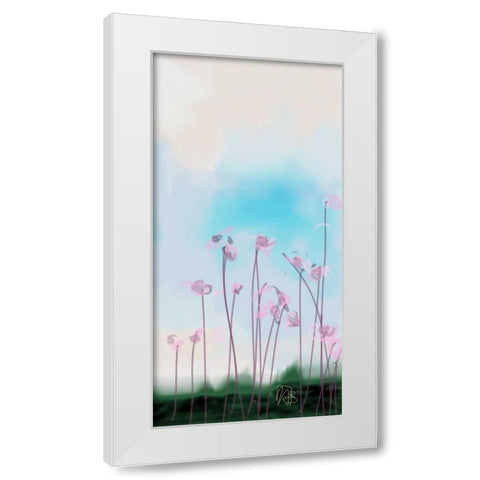 Mellow Meadow 2 White Modern Wood Framed Art Print by Butcher, Sarah