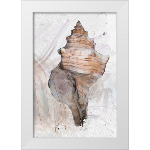 Geo Shell 2 White Modern Wood Framed Art Print by Butcher, Sarah