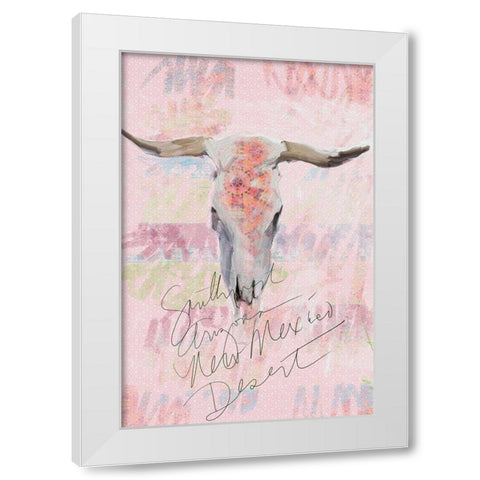 Southwest Skull White Modern Wood Framed Art Print by Butcher, Sarah