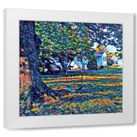 Swing Memories White Modern Wood Framed Art Print by Butcher, Sarah