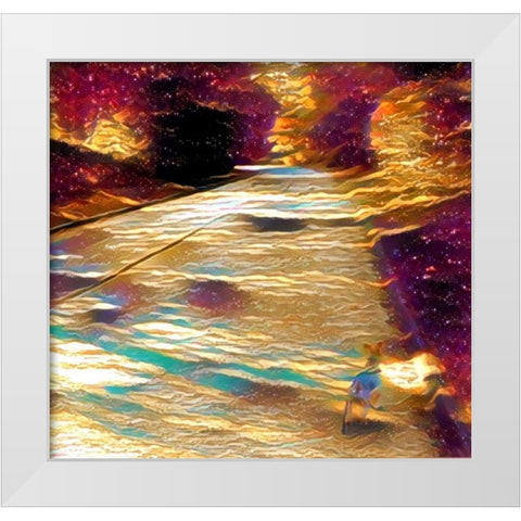 Shady View Walk White Modern Wood Framed Art Print by Butcher, Sarah